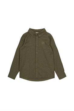 The New Mick LS shirt - Ivy Green Melange